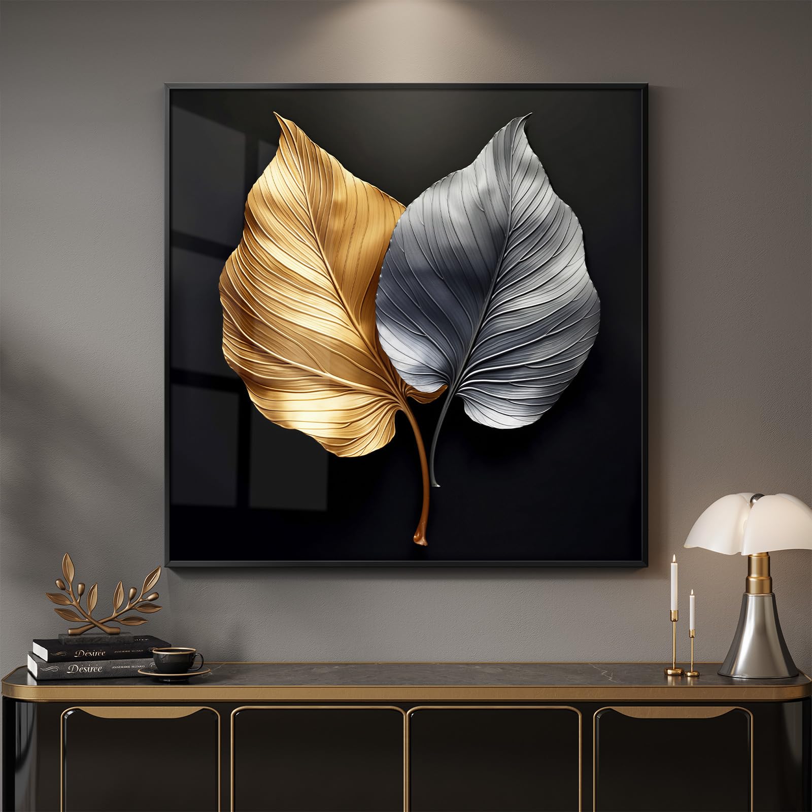 Framed Sage Green Abstract Wall Art, Modern Canvas Prints Artwork for Walls, Square Minimalist All Green Abstract Pictures for Living Room, Hallway, Fireplace, Bedroom, Home Office Wall Decor 30x30 In