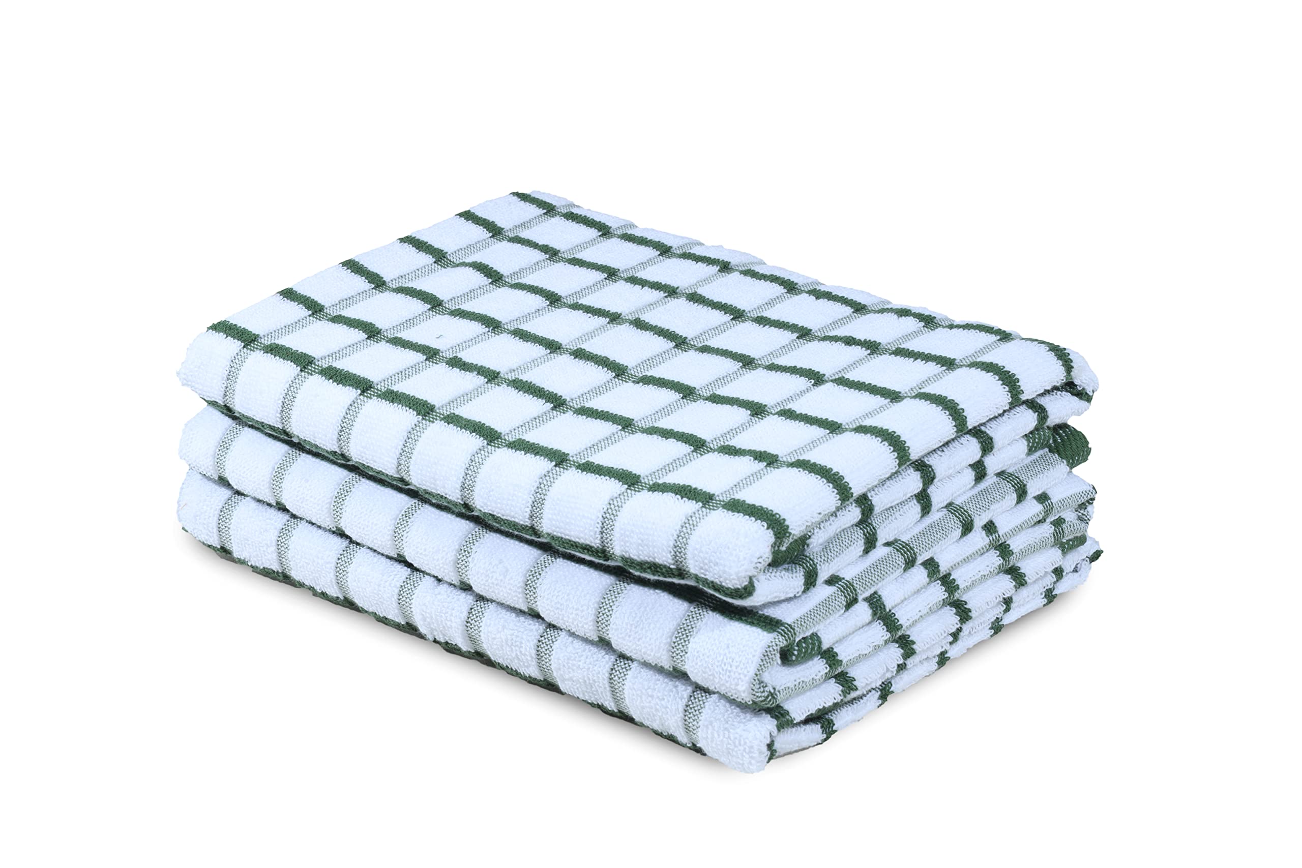 Urban Villa Kitchen Towels 100% Cotton Dish Towels for Kitchen (Set of 6) 20”x30” Dish Cloths Highly Absorbent Kitchen Linen Set with Hanging Loop Perfect for Drying Dishes Cleaning Towels-Blue White