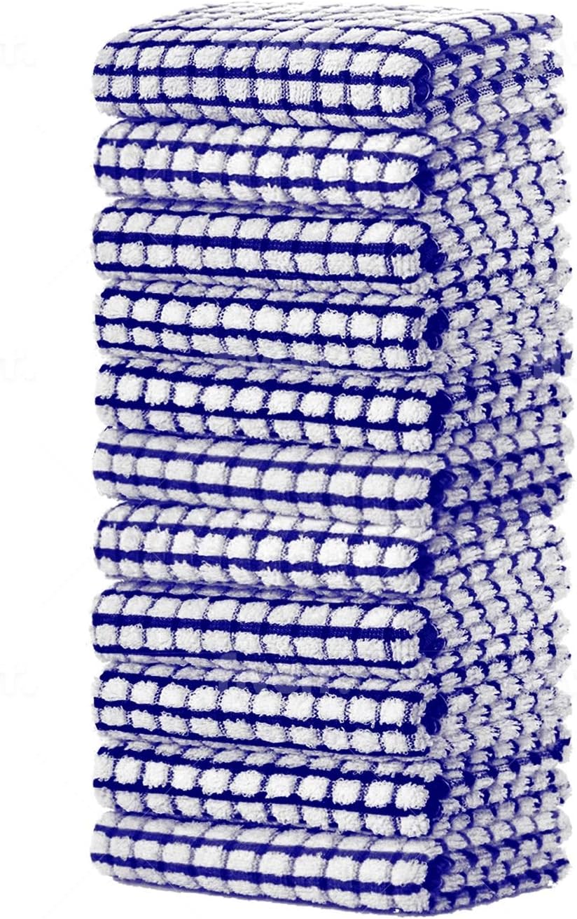 Simpli-Magic Cotton Herringbone Dish Towels, 15"x25" (30 Pack) – High Absorbent Kitchen Hand Towels (Multi-Color)