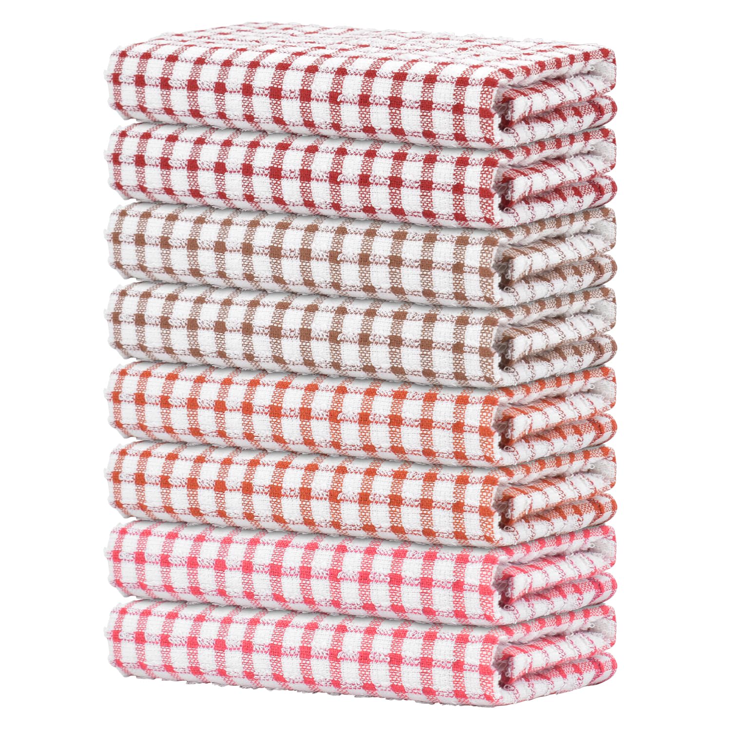 Nialnant 8 Pcs Kitchen Dish Rags,100% Cotton Soft Absorbent Quick Drying Dish Cloths for Kitchen,Washing Dishes,Cleaning rags-11 x 11In