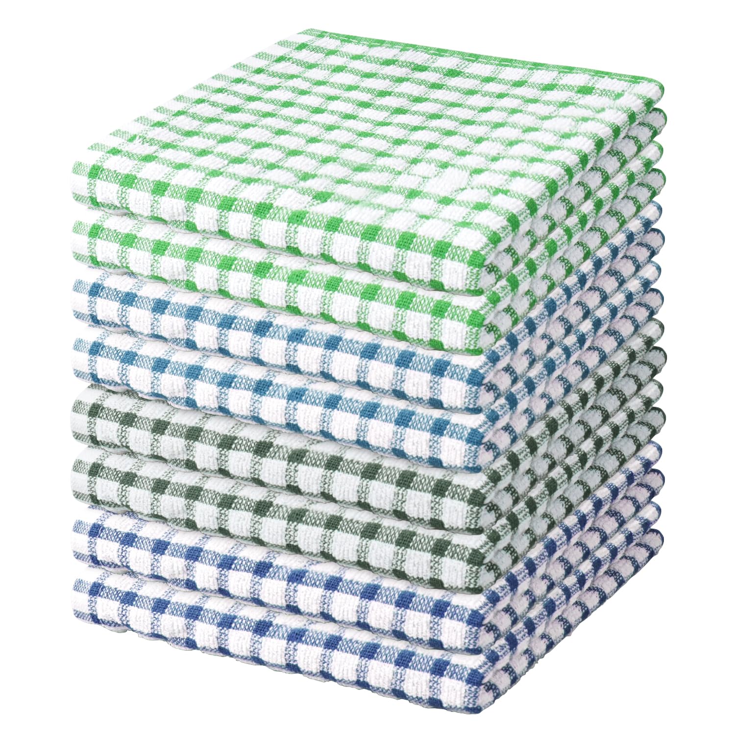Nialnant 8 Pcs Kitchen Dish Rags,100% Cotton Soft Absorbent Quick Drying Dish Cloths for Kitchen,Washing Dishes,Cleaning rags-11 x 11In