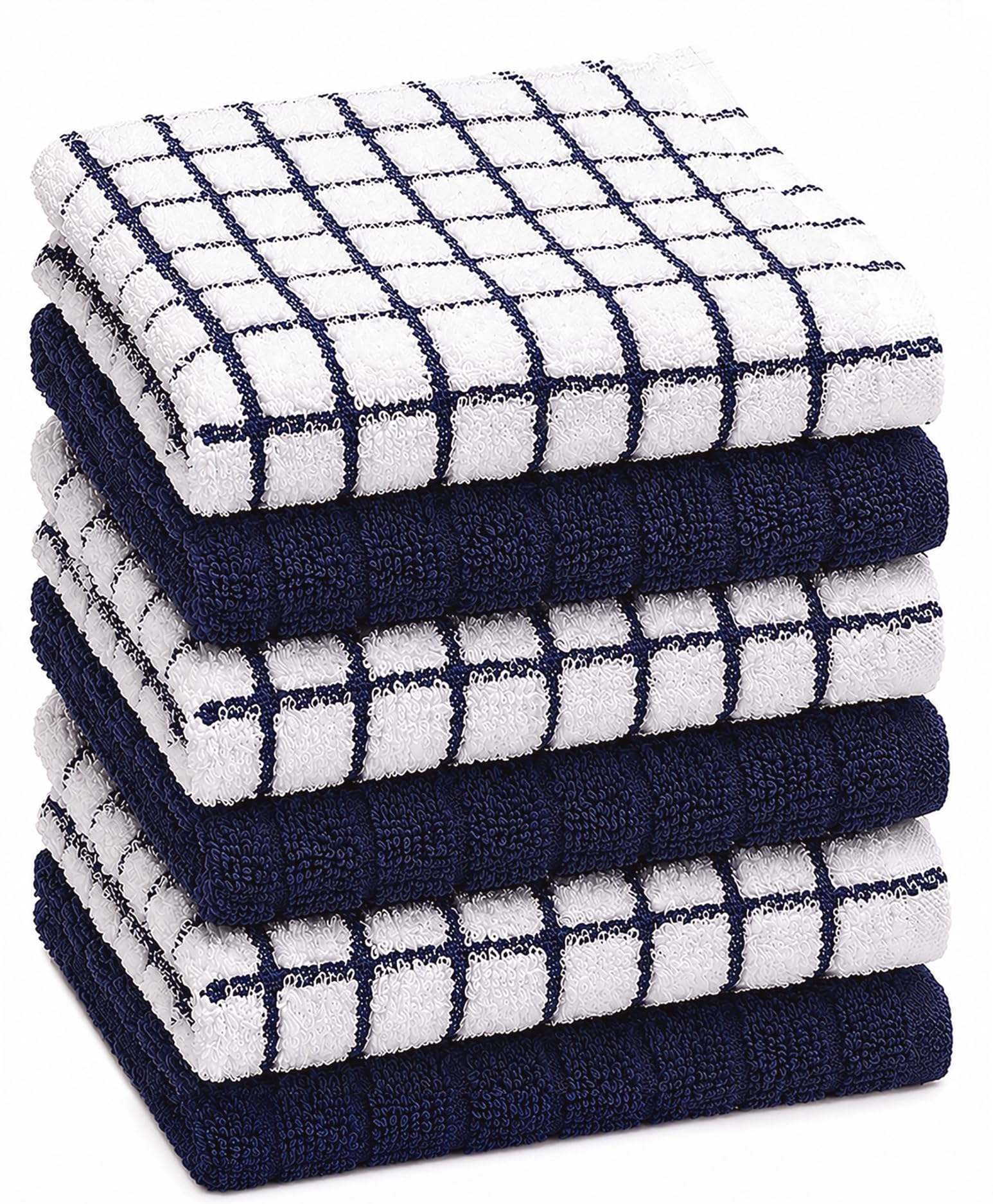 Bumble Dish Cloths (8 Pack) | 12" x 12" | 100% Cotton Kitchen Towels | 405 GSM | Soft, Highly Absorbent & Durable Dish Towels for Kitchen | Gray