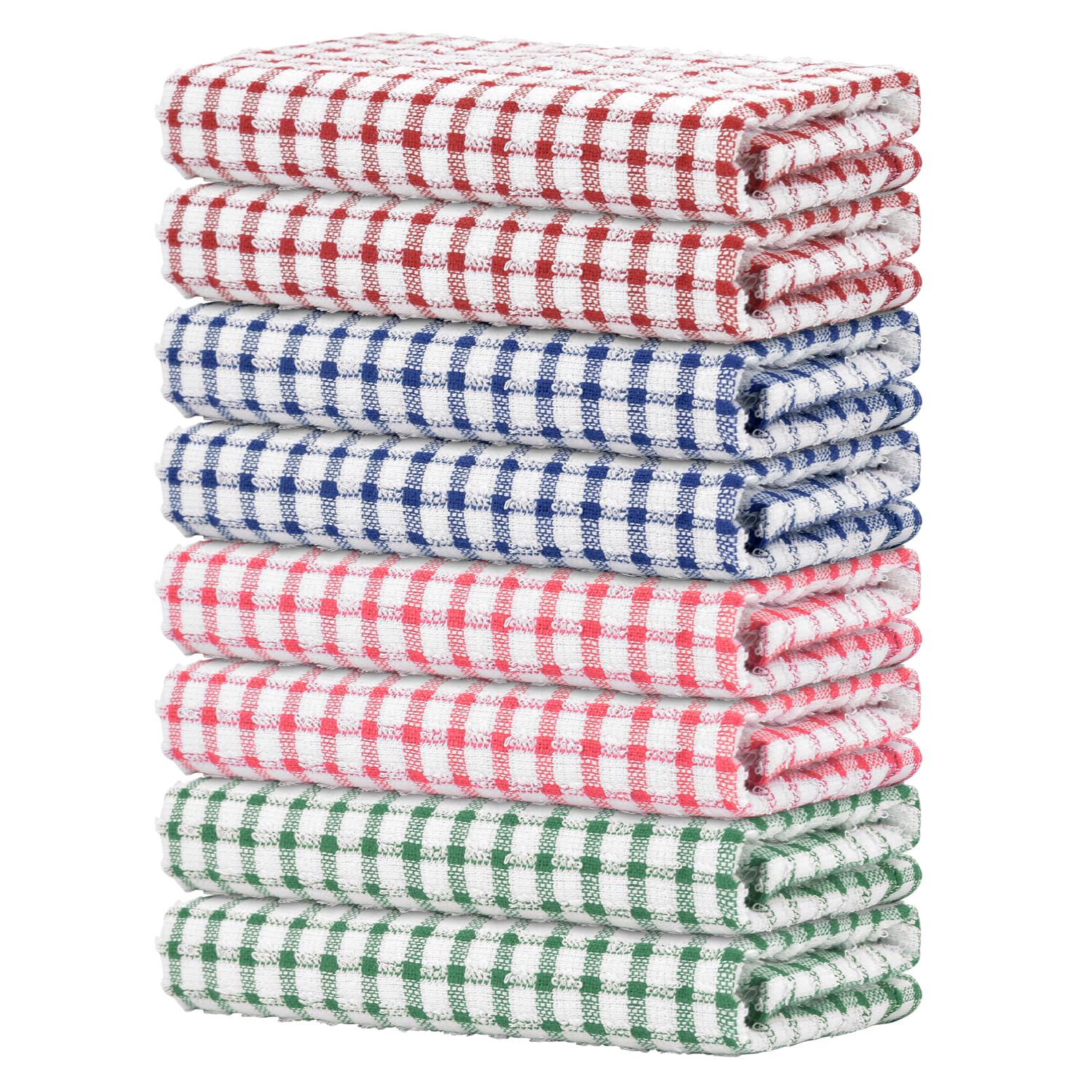 Nialnant 8 Pcs Kitchen Dish Rags,100% Cotton Soft Absorbent Quick Drying Dish Cloths for Kitchen,Washing Dishes,Cleaning rags-11 x 11In