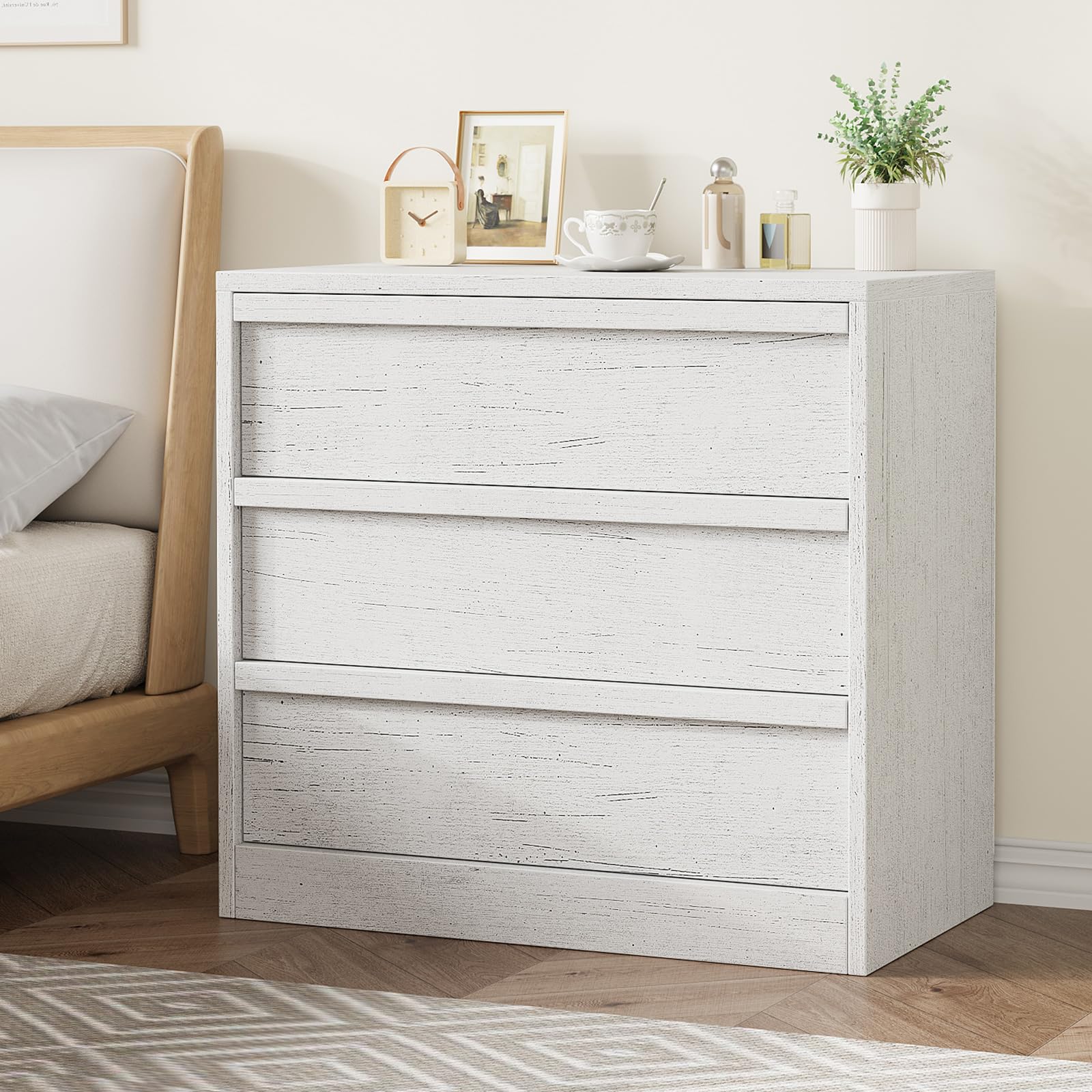 GarveeHome 7 Drawer Dresser for Bedroom, 54in Wide Natural Oak 7 Chest of Drawers with Large Storage, Wooden Dresser Organizer Closet for Living Room, Entryway, Nursery