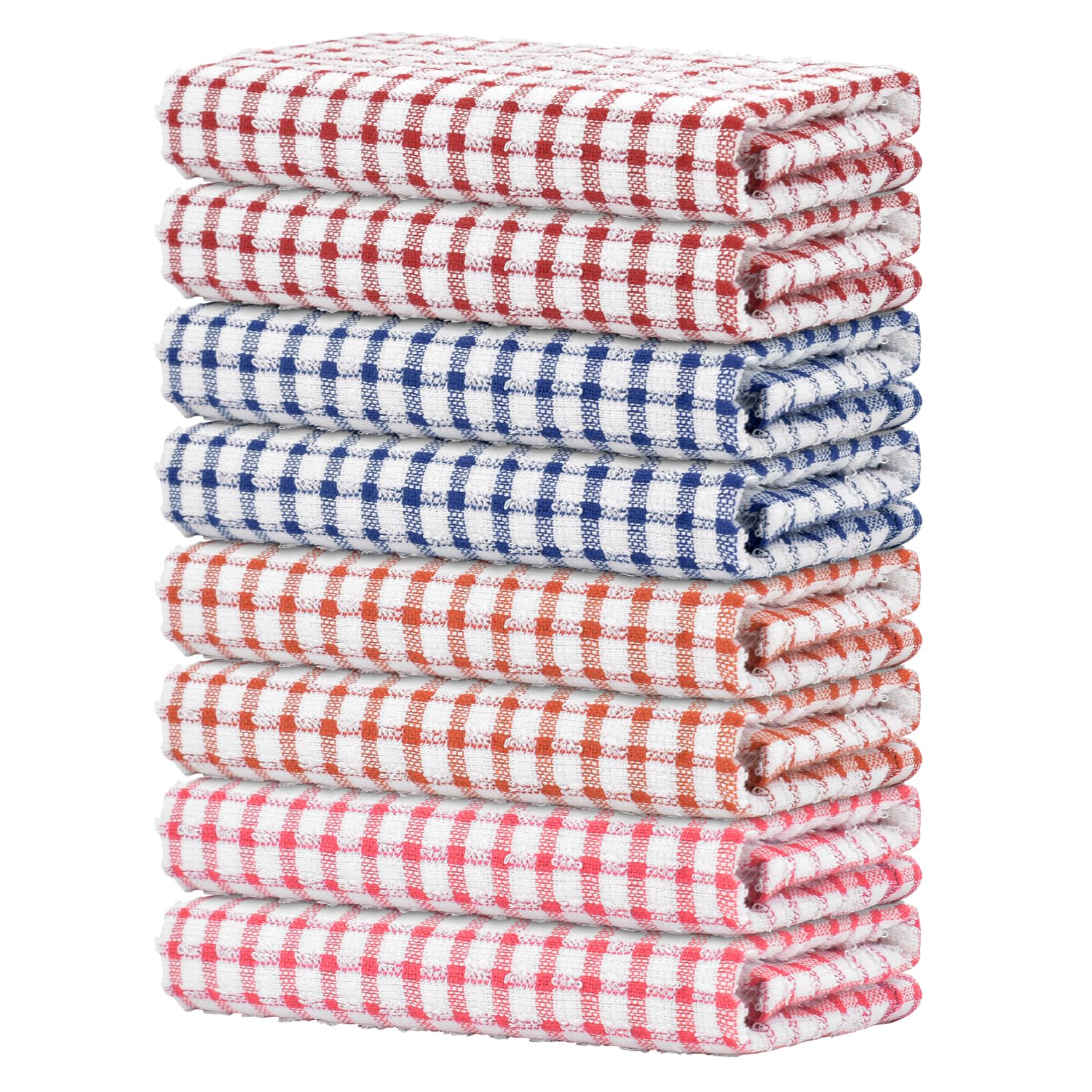 Nialnant 8 Pcs Kitchen Dish Rags,100% Cotton Soft Absorbent Quick Drying Dish Cloths for Kitchen,Washing Dishes,Cleaning rags-11 x 11In