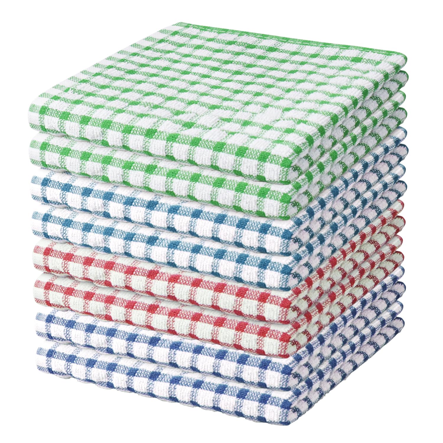 Nialnant 8 Pcs Kitchen Dish Rags,100% Cotton Soft Absorbent Quick Drying Dish Cloths for Kitchen,Washing Dishes,Cleaning rags-11 x 11In