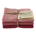 Solwang 3-Piece Danish Cotton Dishcloths in 100% Certified Organic Cotton Made in India (Rustic Blue Organic Combi)