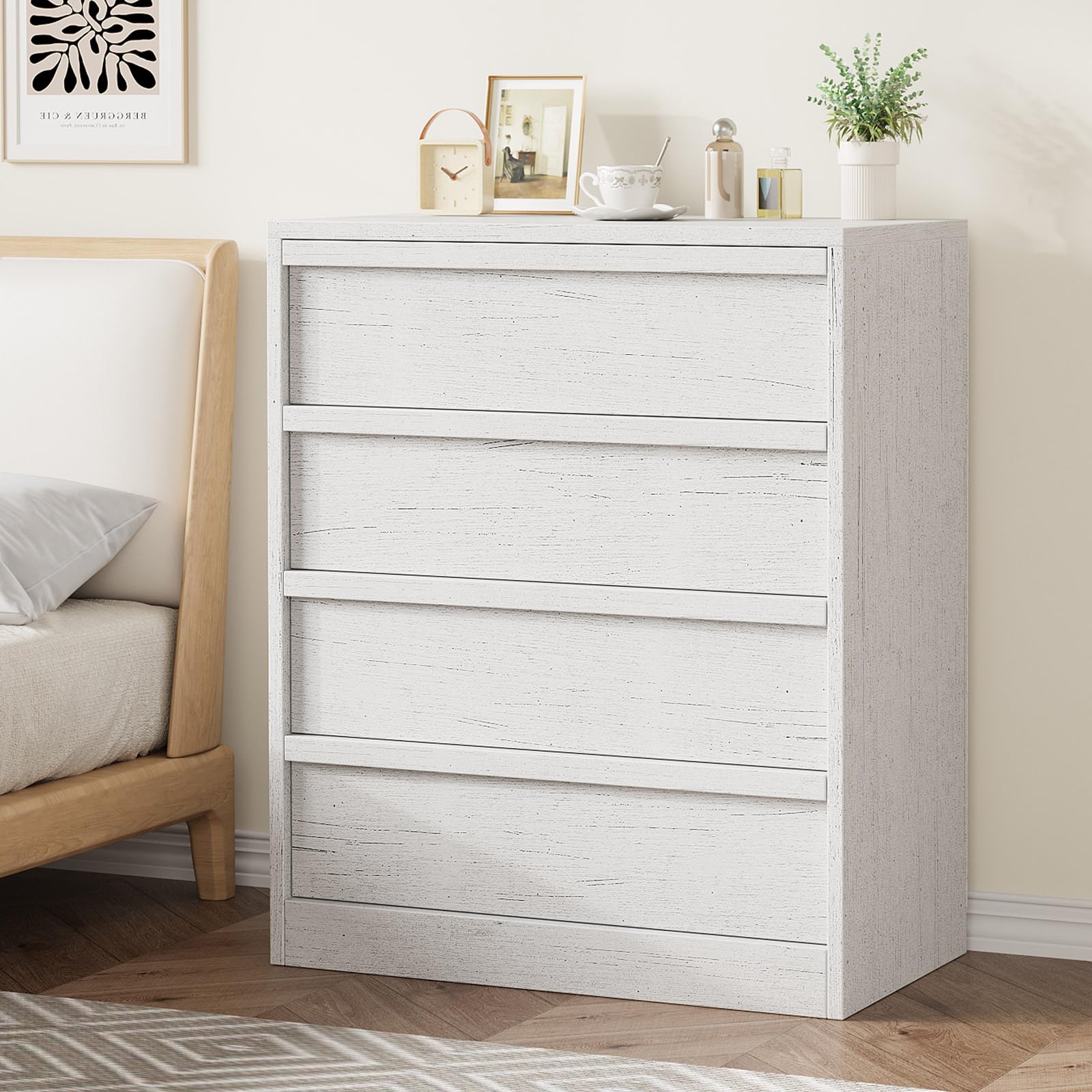 GarveeHome 7 Drawer Dresser for Bedroom, 54in Wide Natural Oak 7 Chest of Drawers with Large Storage, Wooden Dresser Organizer Closet for Living Room, Entryway, Nursery