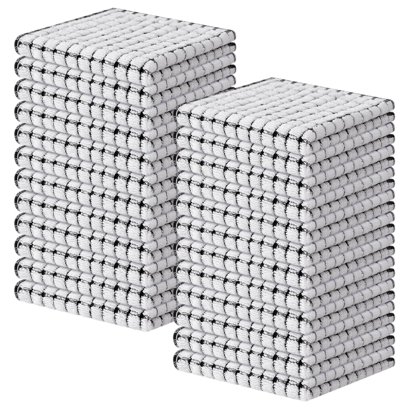Kitinjoy Cotton 8 Pack Terry Kitchen Dish Cloths, 12 x 12 Inches Super Soft and Absorbent Dish Rags, Quick Drying Dish Towels for Washing Dishes, Mixed Color