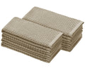 COTTON CRAFT Euro Café Set of 12 Waffle Weave Pure Cotton Super Absorbent Multipurpose Kitchen Towels, Dishcloths, Tea Towels White
