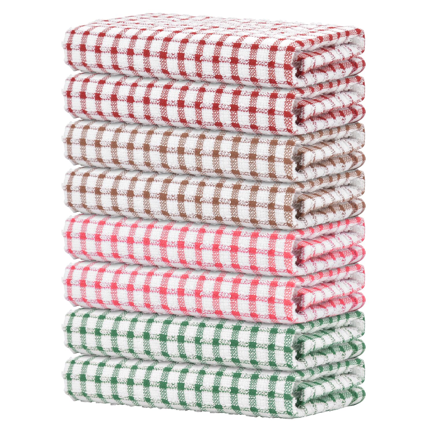 Nialnant 8 Pcs Kitchen Dish Rags,100% Cotton Soft Absorbent Quick Drying Dish Cloths for Kitchen,Washing Dishes,Cleaning rags-11 x 11In