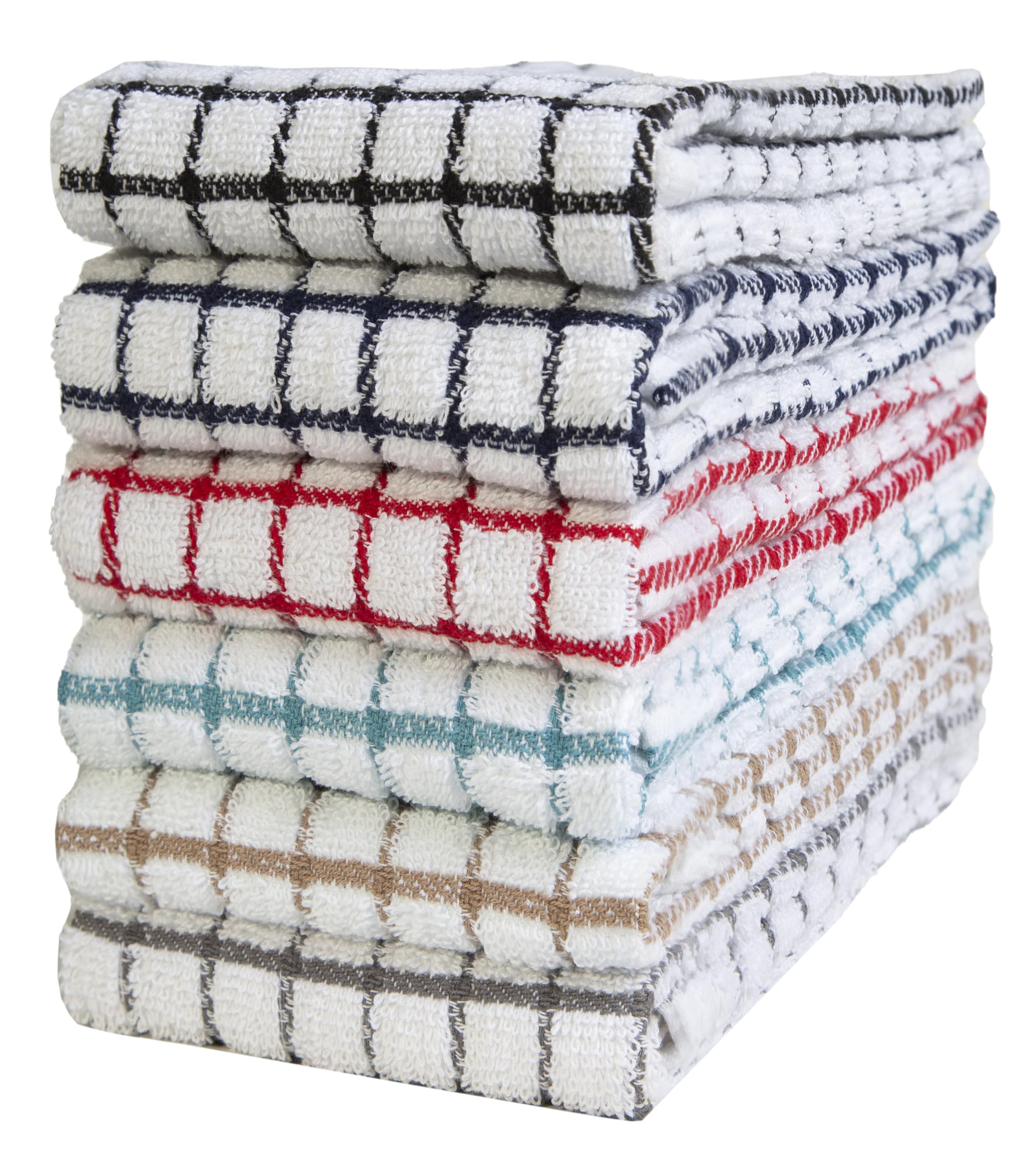 Bumble Dish Cloths (8 Pack) | 12" x 12" | 100% Cotton Kitchen Towels | 405 GSM | Soft, Highly Absorbent & Durable Dish Towels for Kitchen | Gray