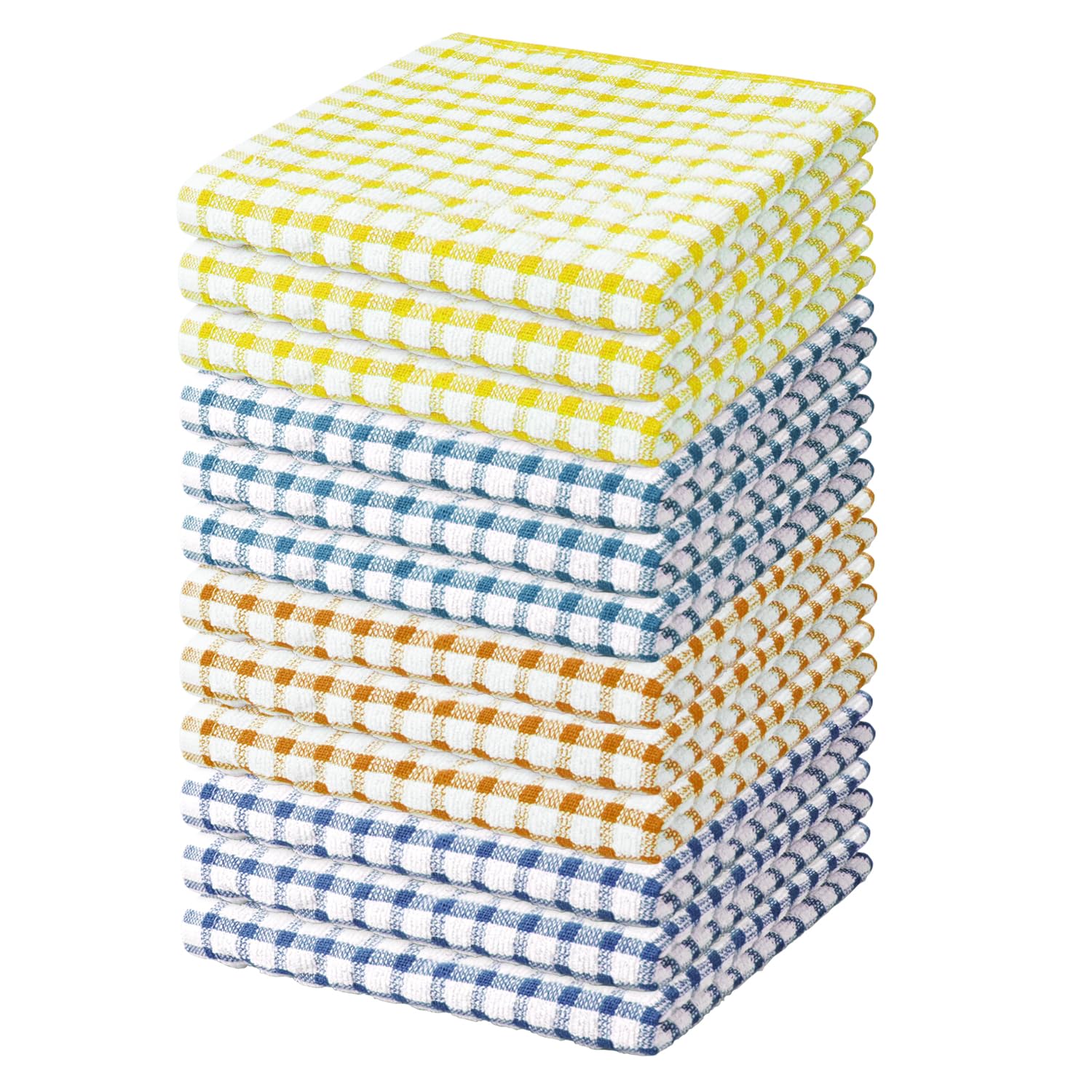 Nialnant 8 Pcs Kitchen Dish Rags,100% Cotton Soft Absorbent Quick Drying Dish Cloths for Kitchen,Washing Dishes,Cleaning rags-11 x 11In