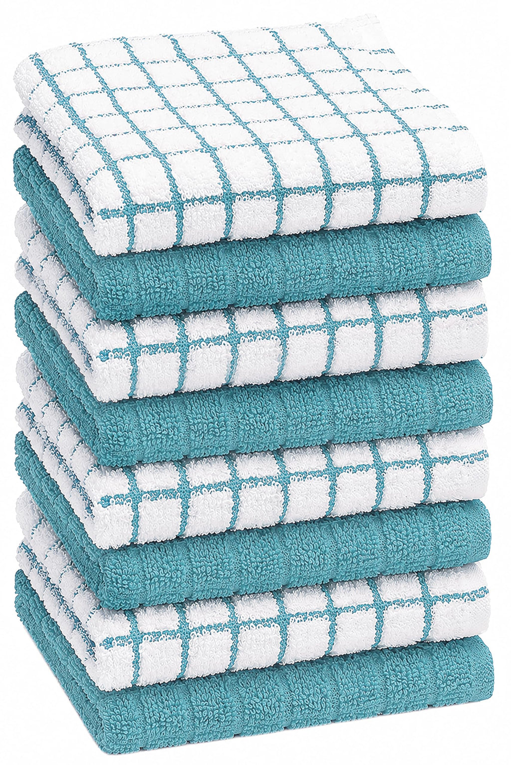 Bumble Dish Cloths (8 Pack) | 12" x 12" | 100% Cotton Kitchen Towels | 405 GSM | Soft, Highly Absorbent & Durable Dish Towels for Kitchen | Gray