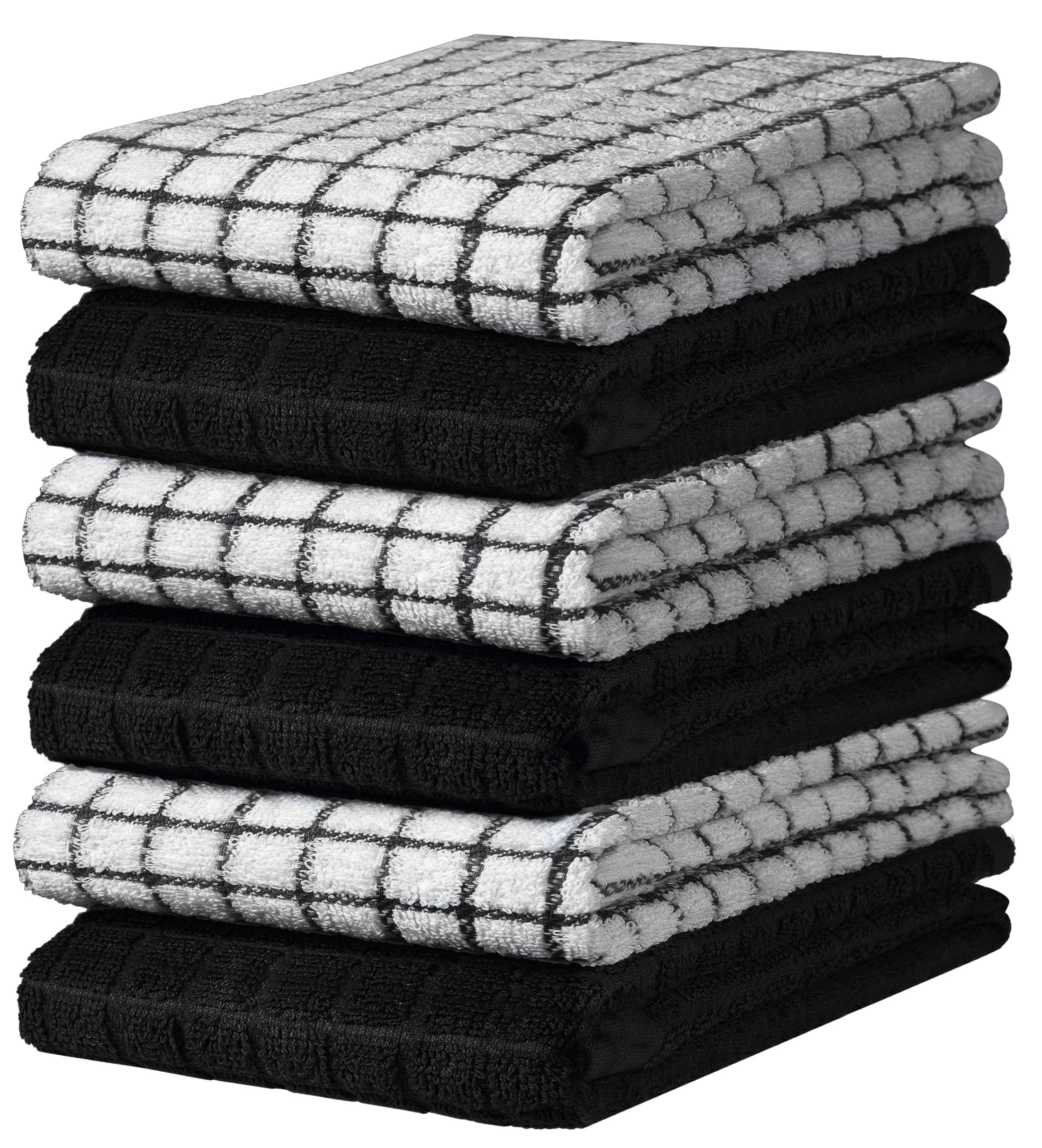 Bumble Dish Cloths (8 Pack) | 12" x 12" | 100% Cotton Kitchen Towels | 405 GSM | Soft, Highly Absorbent & Durable Dish Towels for Kitchen | Gray
