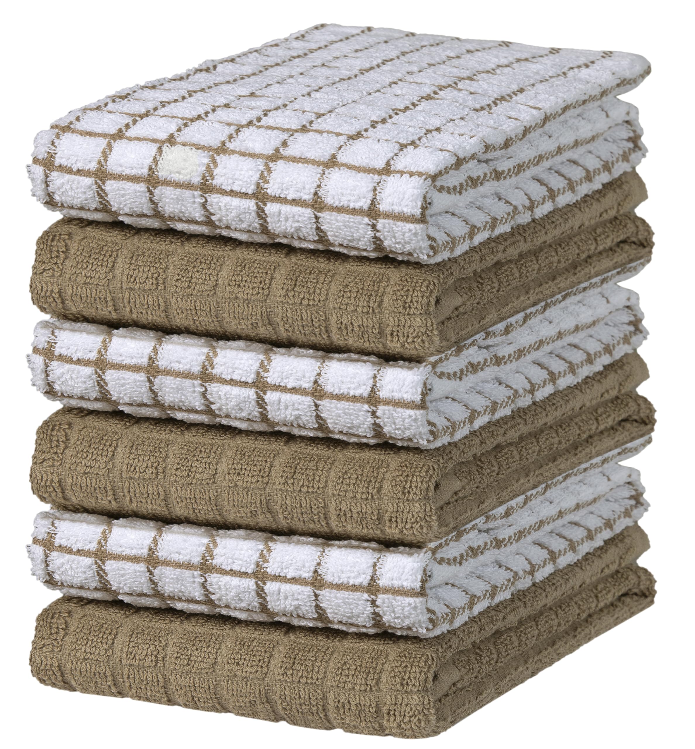Bumble Dish Cloths (8 Pack) | 12" x 12" | 100% Cotton Kitchen Towels | 405 GSM | Soft, Highly Absorbent & Durable Dish Towels for Kitchen | Gray