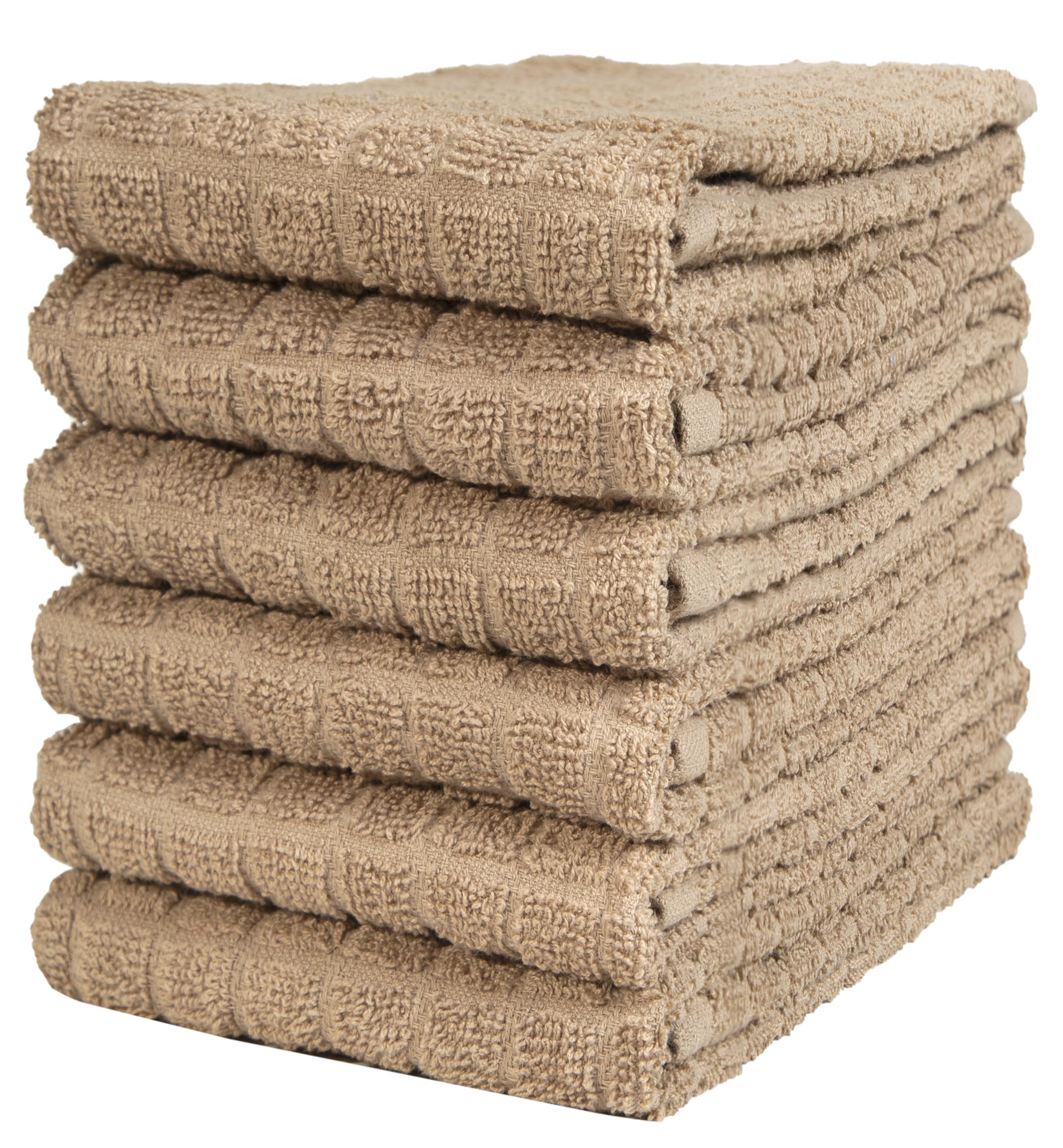 Bumble Dish Cloths (8 Pack) | 12" x 12" | 100% Cotton Kitchen Towels | 405 GSM | Soft, Highly Absorbent & Durable Dish Towels for Kitchen | Gray