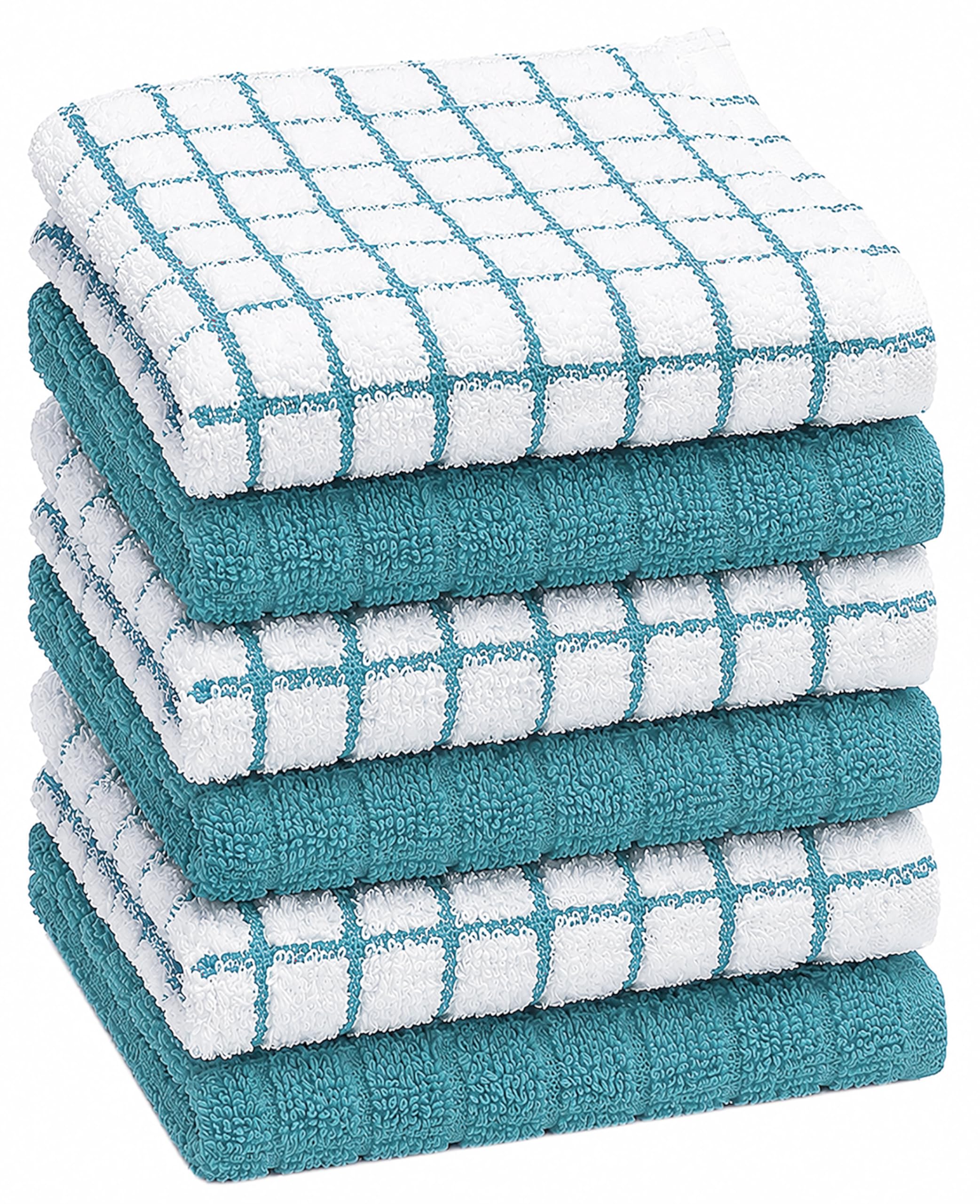 Bumble Dish Cloths (8 Pack) | 12" x 12" | 100% Cotton Kitchen Towels | 405 GSM | Soft, Highly Absorbent & Durable Dish Towels for Kitchen | Gray