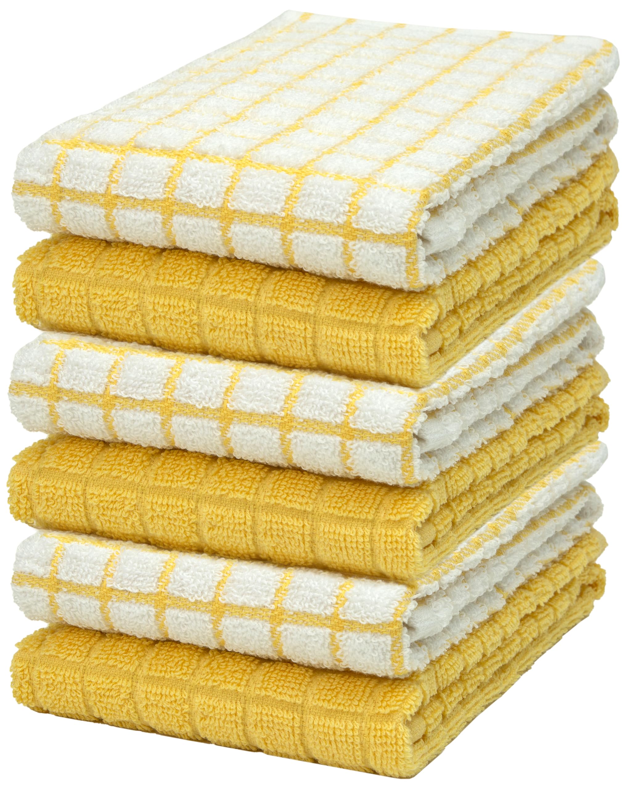 Bumble Dish Cloths (8 Pack) | 12" x 12" | 100% Cotton Kitchen Towels | 405 GSM | Soft, Highly Absorbent & Durable Dish Towels for Kitchen | Gray