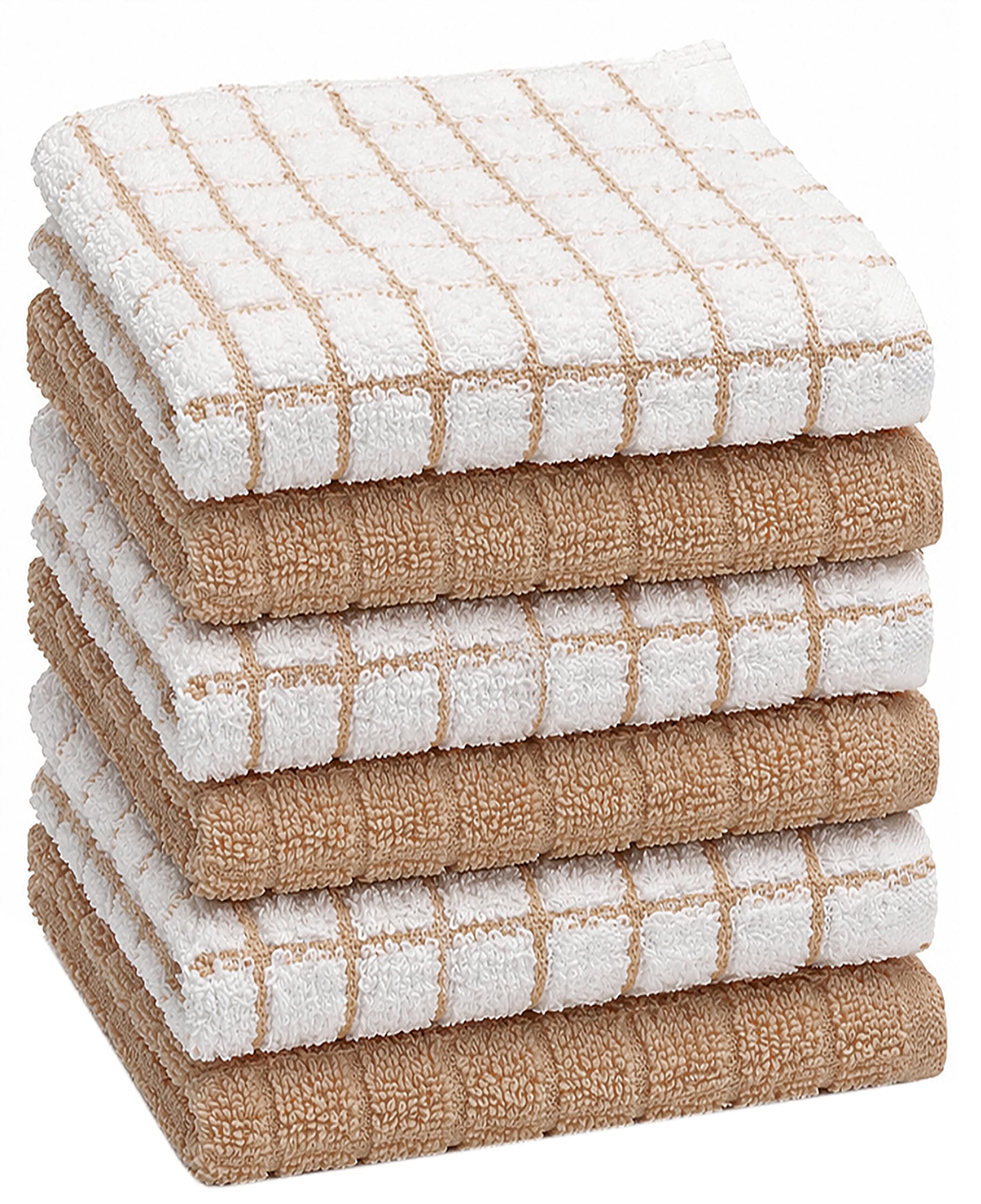 Bumble Dish Cloths (8 Pack) | 12" x 12" | 100% Cotton Kitchen Towels | 405 GSM | Soft, Highly Absorbent & Durable Dish Towels for Kitchen | Gray